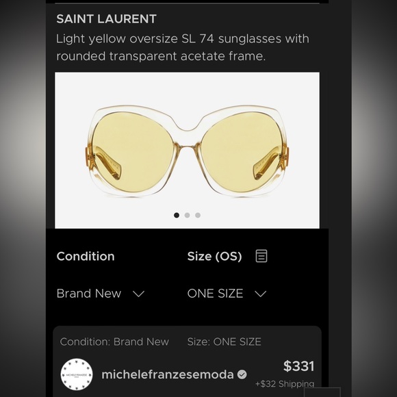 Yves Saint Laurent Sunglasses - Picture 7 of 7